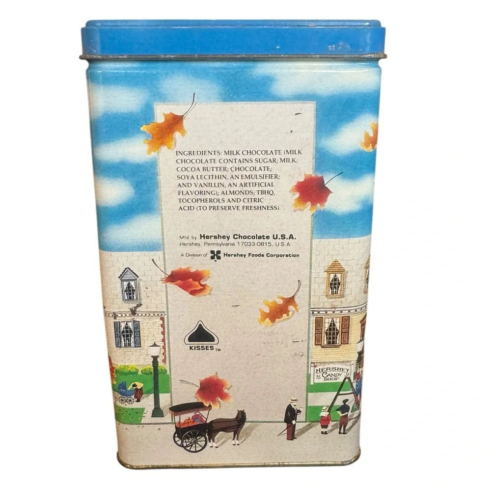 Vintage Decorative Hershey Chocolate Hometown Series Tin with Autumn Scene - Picture 7 of 9